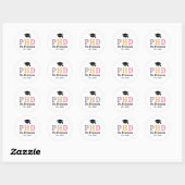 Aangepaste PHD OF Doctorstitel Ronde Sticker (Vel)