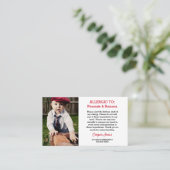 Aangepaste Photo Allergy Alert Restaurant Emergenc Contactkaartje (Staand voorkant)