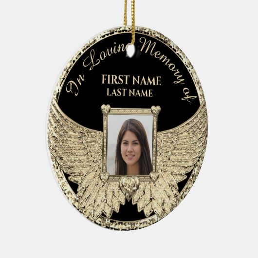 Aangepaste Photo Angel Wings-keramische sierelemen Keramisch Ornament (Rechts)