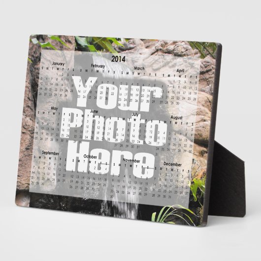 Aangepaste Photo Desk Calendar 2014 Fotoplaat (Zijkant)