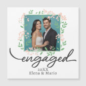 Aangepaste Photo Floral Verloving Aankondigingsscr (Voorkant)