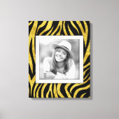 Aangepaste Photo Gold-Zebra Canvas Afdruk (Voorkant)