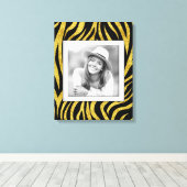Aangepaste Photo Gold-Zebra Canvas Afdruk (Insitu (Houten vloer))