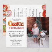 Aangepaste Photo Holiday Cookie Exchange Kaart (Voorkant / Achterkant)