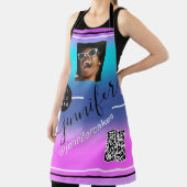 Aangepaste Photo Logo QR Menu CODE Kleurtherapie B Schort (Insitu)