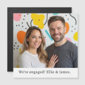 Aangepaste Photo Name Verloving Announcement Scrip (Voorkant / Achterkant)