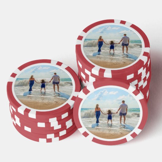 Aangepaste Photo Poker Chips met Uw Foto's (Opstapeling)