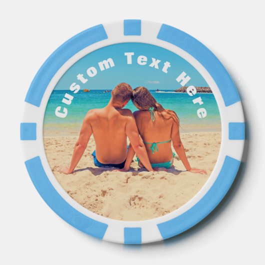 Aangepaste Photo Poker Chips met uw foto's en teks (Voorkant)