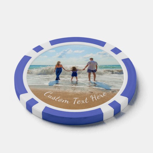 Aangepaste Photo Poker Chips met uw foto's en teks (Enkel)
