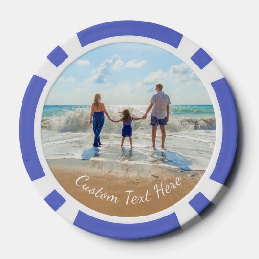 Aangepaste Photo Poker Chips met uw foto's en teks (Achterkant)