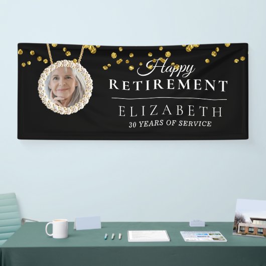 Aangepaste Photo Retirement Party-banner Spandoek (Beurs)