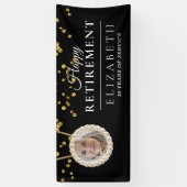 Aangepaste Photo Retirement Party-banner Spandoek (Verticaal)