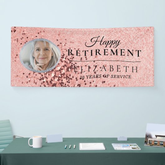 Aangepaste Photo Retirement Party-banner Spandoek (Beurs)