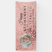 Aangepaste Photo Retirement Party-banner Spandoek (Verticaal)