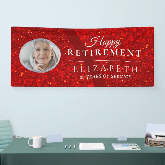Aangepaste Photo Retirement Party-banner Spandoek (Beurs)