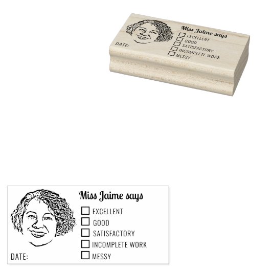 Aangepaste Photo Teacher Review Rubberstempel (Gestempeld)