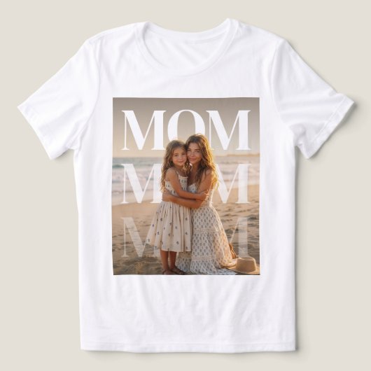 Aangepaste PhotoPop Moeder Tri-Blend Shirt (Design voorkant)