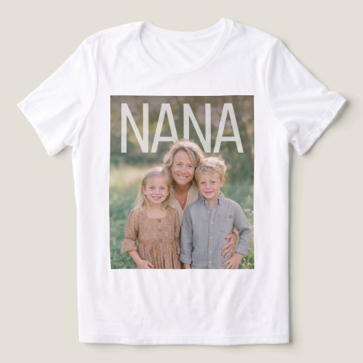 Aangepaste PhotoPop Oma Tri-Blend Shirt (Design voorkant)