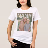 Aangepaste PhotoPop Oma Tri-Blend Shirt (Voorkant)