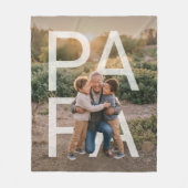 Aangepaste PhotoPop Papa Fleece Deken (Voorkant)