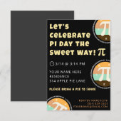 Aangepaste Pi-dag taartfeest uitnodigingskaart sja Kaart (Voorkant / Achterkant)
