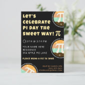 Aangepaste Pi-dag taartfeest uitnodigingskaart sja Kaart (Staand voorkant)