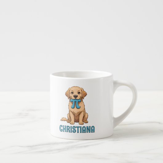 Aangepaste Pi Day Hond met Pi symbool | Happy Pi D Espresso Kop (Rechts)