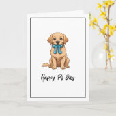 Aangepaste Pi Day Hond met Pi symbool | Happy Pi D Kaart (Gele Bloem)