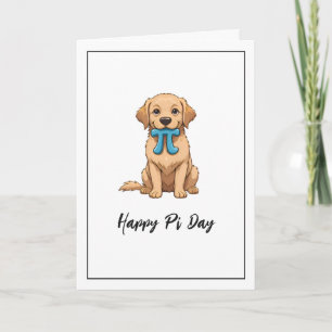 Aangepaste Pi Day Hond met Pi symbool Happy Pi D Kaart