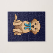 Aangepaste Pi Day Hond met Pi symbool | Happy Pi D Legpuzzel (Horizontaal)