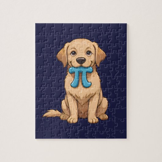 Aangepaste Pi Day Hond met Pi symbool | Happy Pi D Legpuzzel (Verticaal)