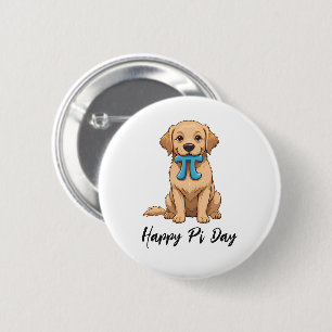 Aangepaste Pi Day Hond met Pi symbool   Happy Pi D Ronde Button 5,7 Cm