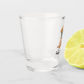 Aangepaste Pi Day Hond met Pi symbool | Happy Pi D Shot Glas (Links)