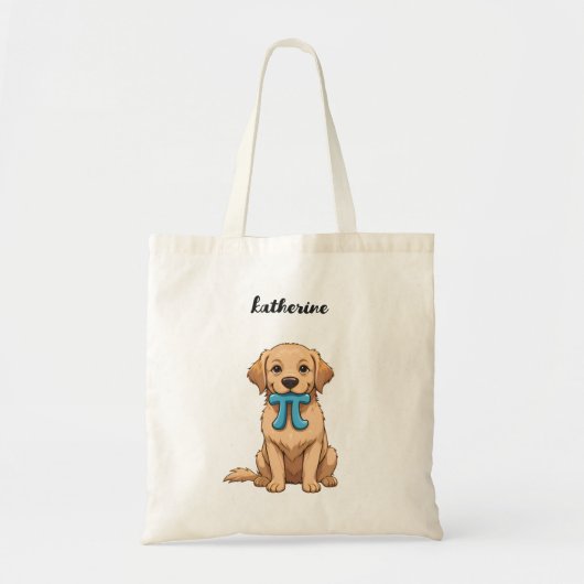 Aangepaste Pi Day Hond met Pi symbool | Happy Pi D Tote Bag (Voorkant)