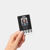 Aangepaste Piano Leraar Naam ID Badge (Handheld)