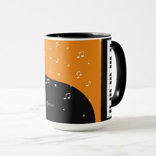 Aangepaste Piano Music-mokken Mok (Voorkant rechts)