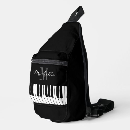 Aangepaste piano sleutels sling tas voor docent of (Rechterhoek)