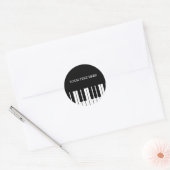 Aangepaste piano toetsen ronde stickers voor piani (Envelop)
