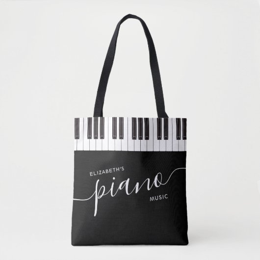 Aangepaste pianoketoestel toetsenbord Aangepaste m Tote Bag (Voorkant)