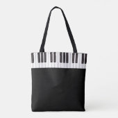 Aangepaste pianoketoestel toetsenbord Aangepaste m Tote Bag (Achterkant)