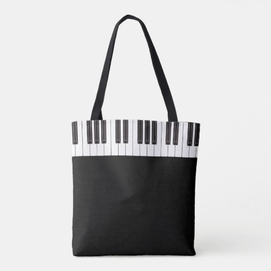 Aangepaste pianoketoestel toetsenbord Aangepaste m Tote Bag (Achterkant)