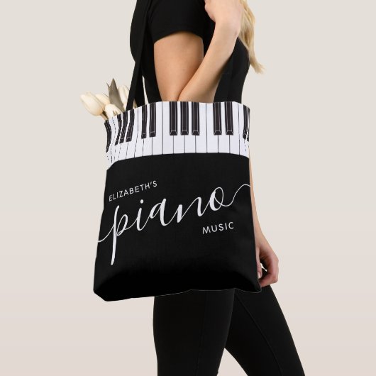 Aangepaste pianoketoestel toetsenbord Aangepaste m Tote Bag (Dichtbij)