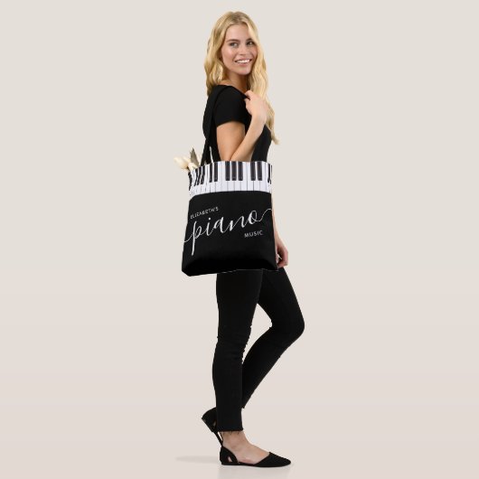 Aangepaste pianoketoestel toetsenbord Aangepaste m Tote Bag (Op model)