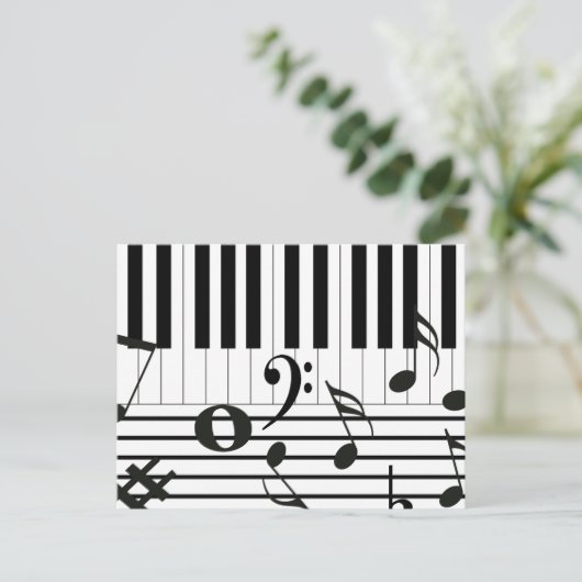 Aangepaste pianoketoestellen briefkaart (Staand voorkant)