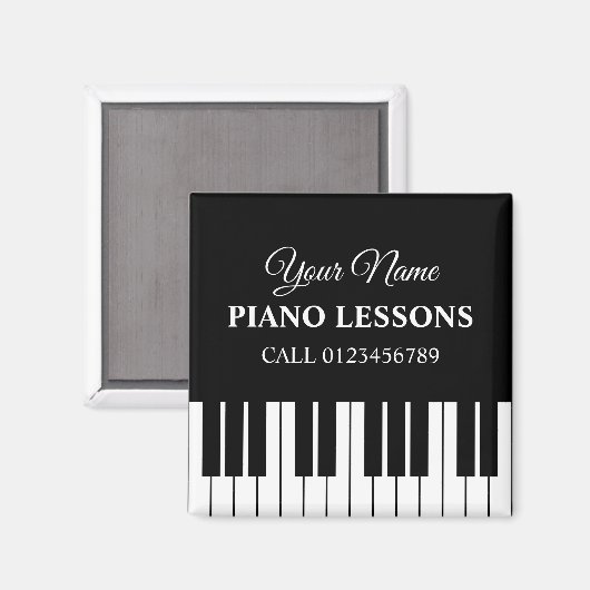 Aangepaste pianolerlessen frituurmagneet magneet (Voorkant / Achterkant)