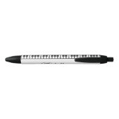 Aangepaste pianotoetsen blauwe inkt pen (Achterkant)