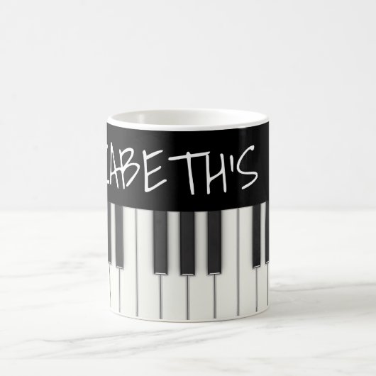 Aangepaste pianotoetsen koffiemok (Center)