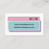 Aangepaste Pic Trendy Event Planner Bewerkbare tek Visitekaartje (Achterkant)