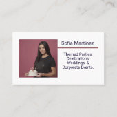 Aangepaste Pic Trendy Event Planner Bewerkbare tek Visitekaartje (Voorkant)