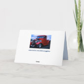 Aangepaste pick-up truck wenskaart feestdagen kaart (Achterkant)